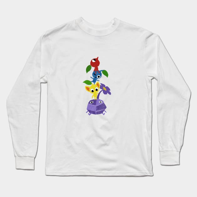 Pikmin Long Sleeve T-Shirt by Bizzie Creations